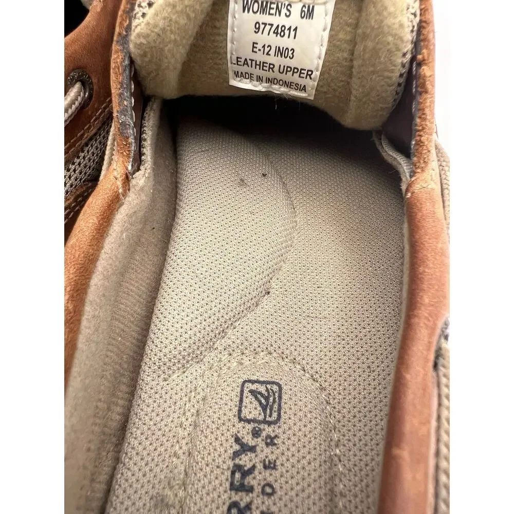Sperry Top Sider Intrepid Brown Leather Boat Shoes Women Size 6